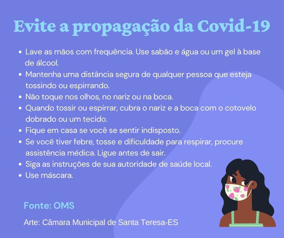Covid-19: Evite a propagação do coronavírus