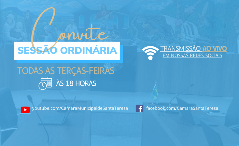 PARTICIPE DAS SESSÕES ORDINÁRIAS