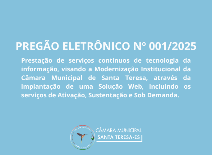 PREGÃO ELETRÔNICO Nº 001/2025