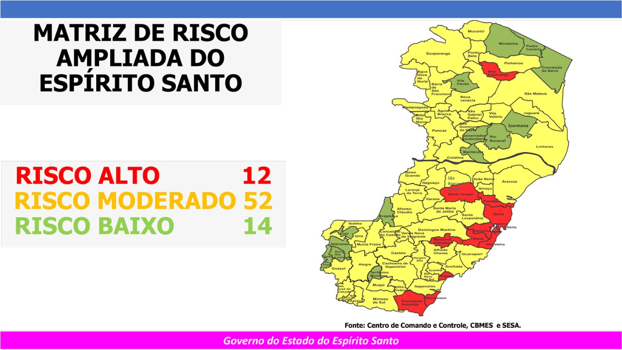 Covid-19: Santa Teresa entra no mapa de alto risco 