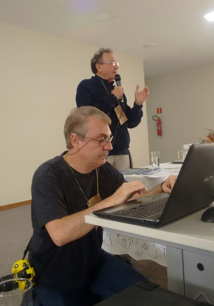 Nelson Friedrich e o professor de biologia Valter Có