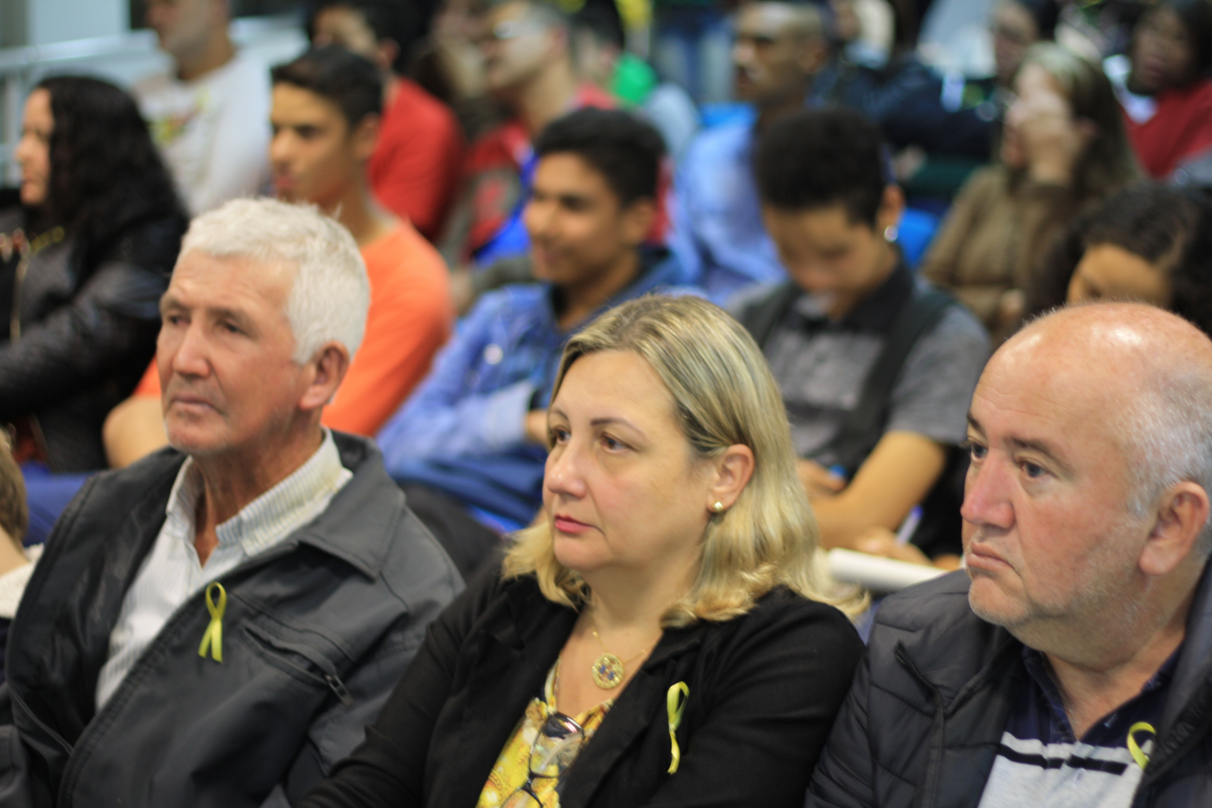 População atenta quanto à palestra que aconteceu na Câmara Municipal
