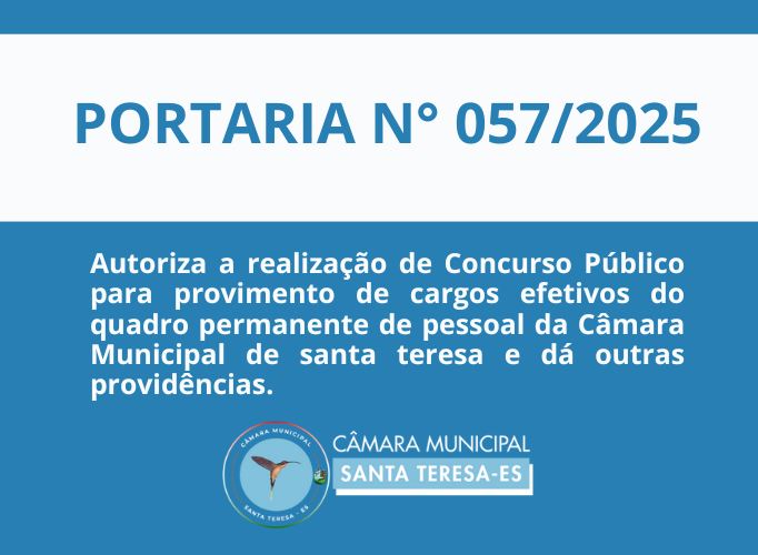 CONCURSO PÚBLICO NA CÂMARA MUNICIPAL DE SANTA TERESA