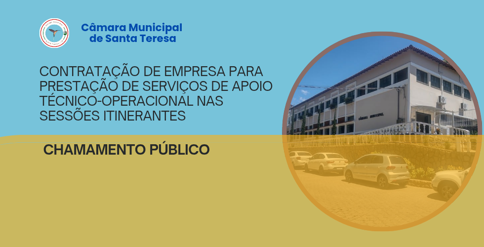 CHAMAMENTO PUBLICO - Sessões Itinerantes 